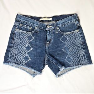 Big Star Printed Frayed Women's Denim Jean Shorts Size 25